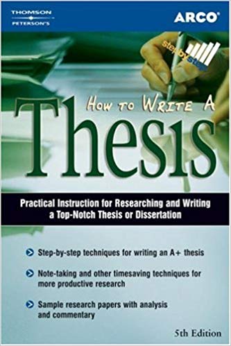 Goyal Saab Arcos New York Step-by-Step Series How to Write a Thesis
